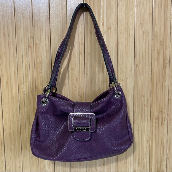 VTG Rosetti New York Purple Hobo Leather Shoulder Bag - Picture 1 of 10